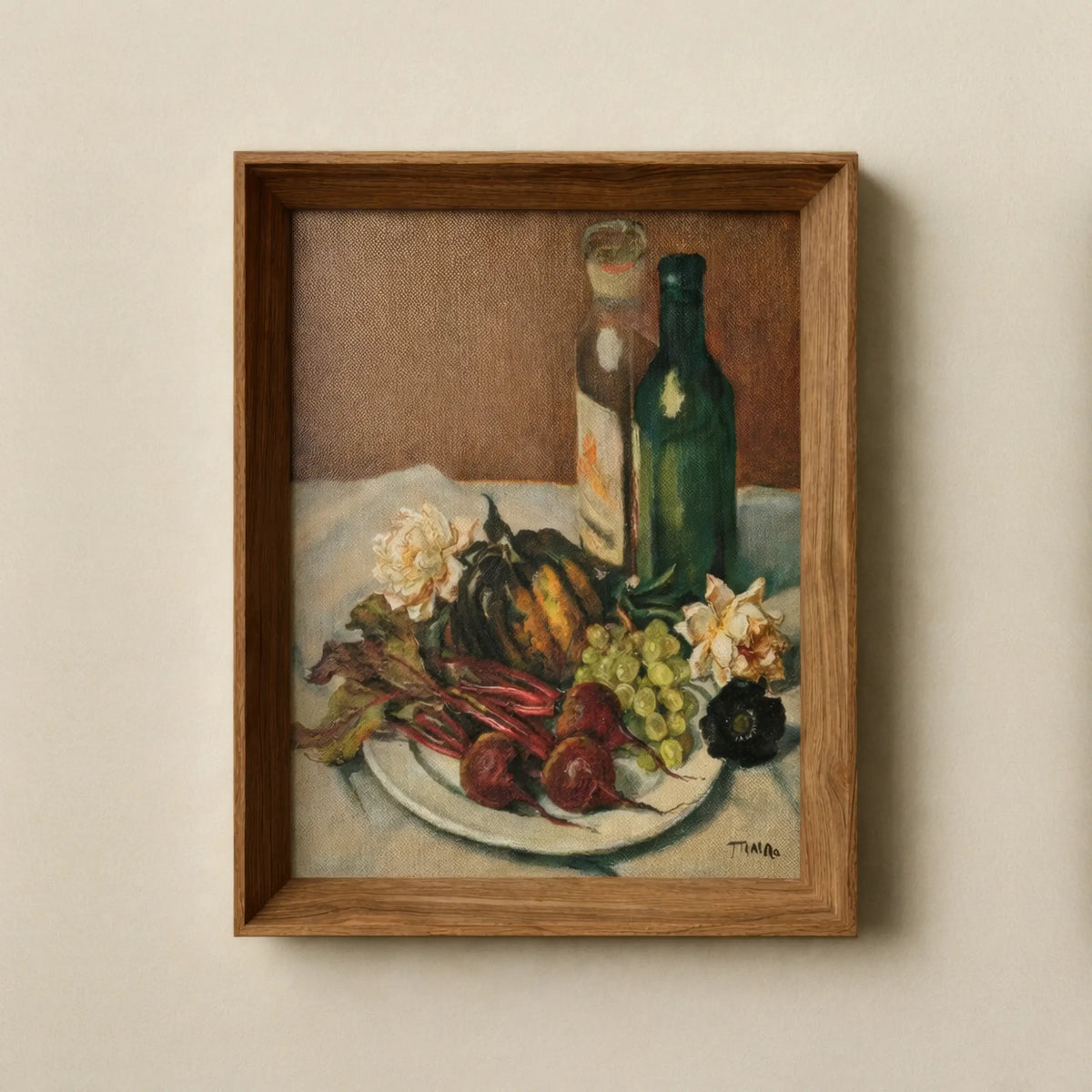 Nature morte avec betteraves et courge