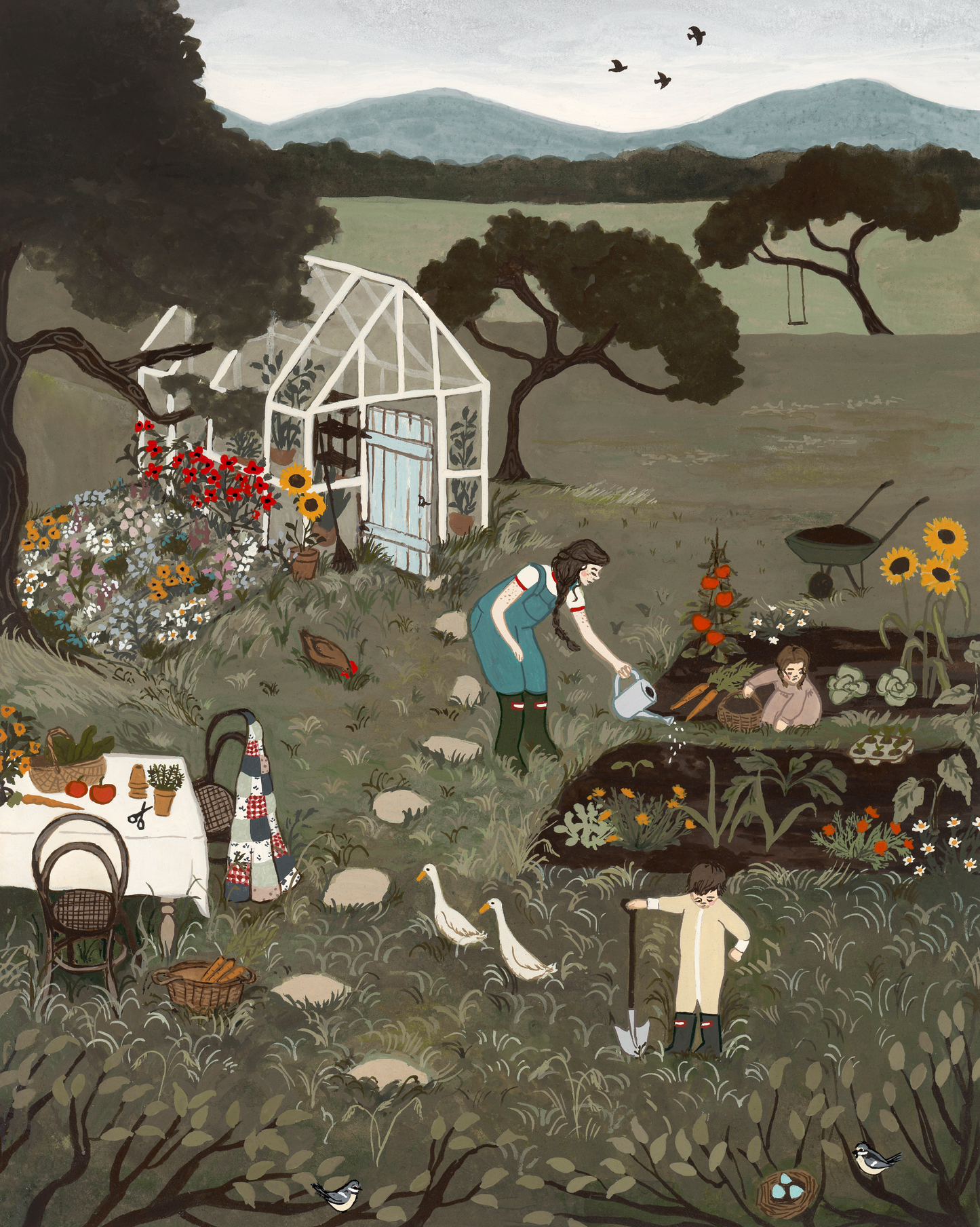 Jardin en famille