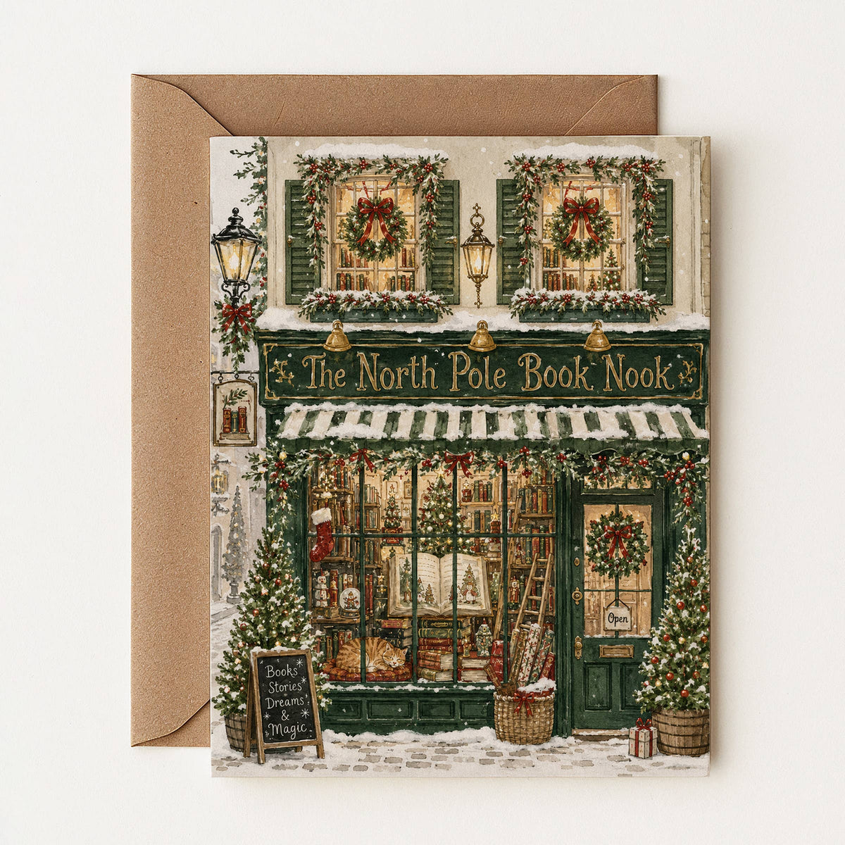 La carte de la librairie de Noël