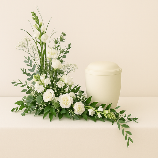 Arrangement Urne-Blanc
