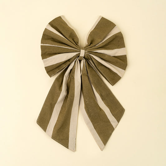 Boucle - rayé olive