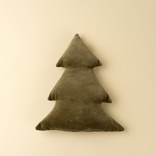 Coussin sapin - velours olive