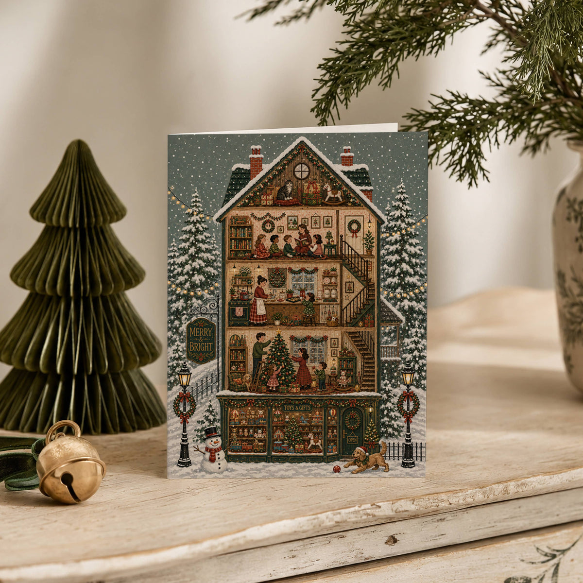 Carte de Noël à la maison