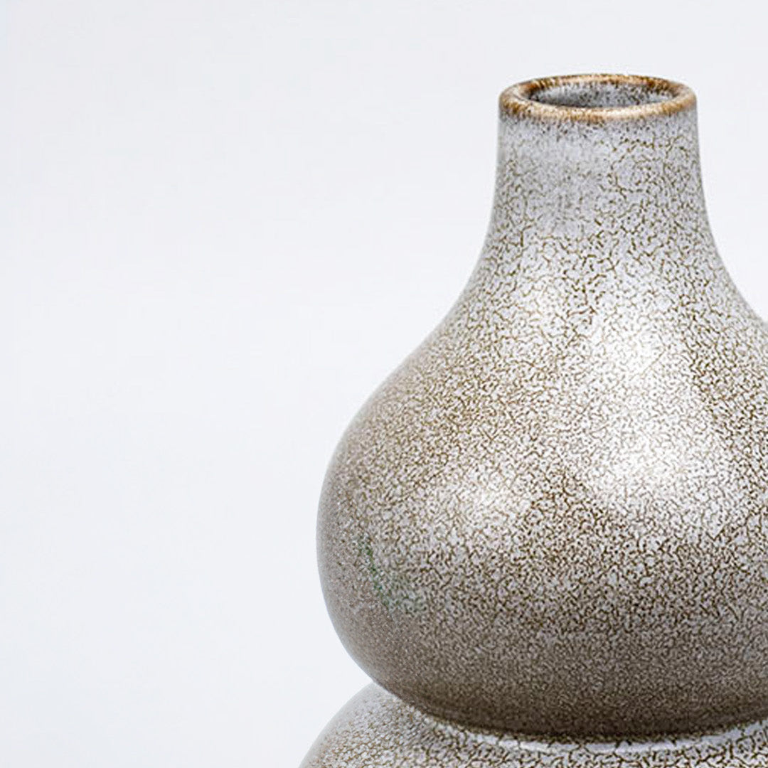 VASE EN CÉRAMIQUE BEIGE/BRUN