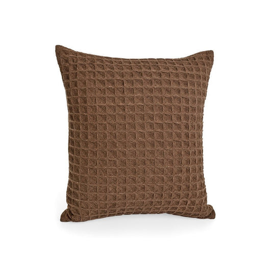 Coussin en coton gaufré vert