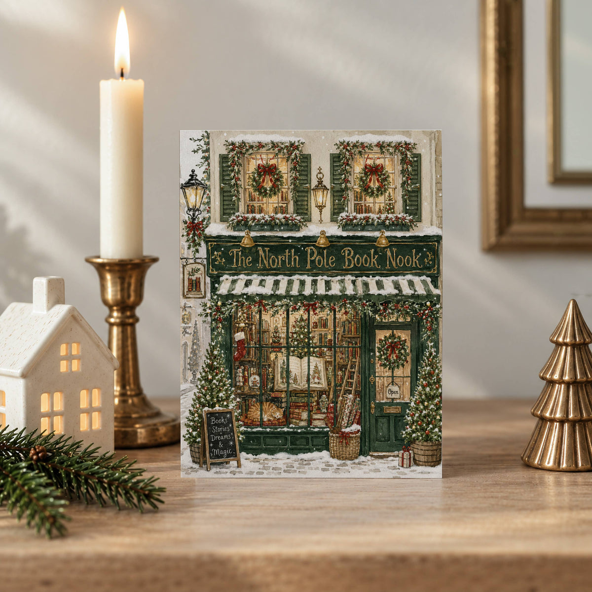La carte de la librairie de Noël
