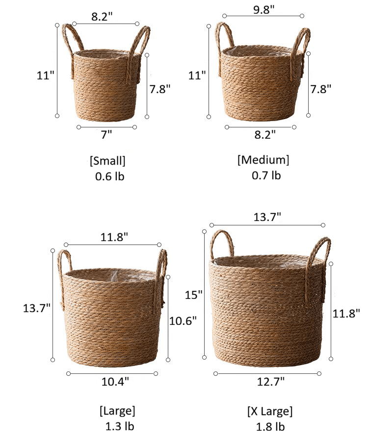 Panier tressé de style campagne