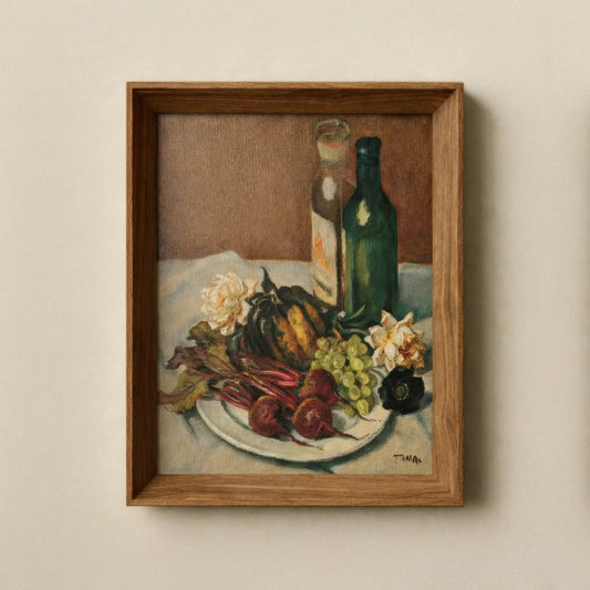 Nature morte avec betteraves et courge