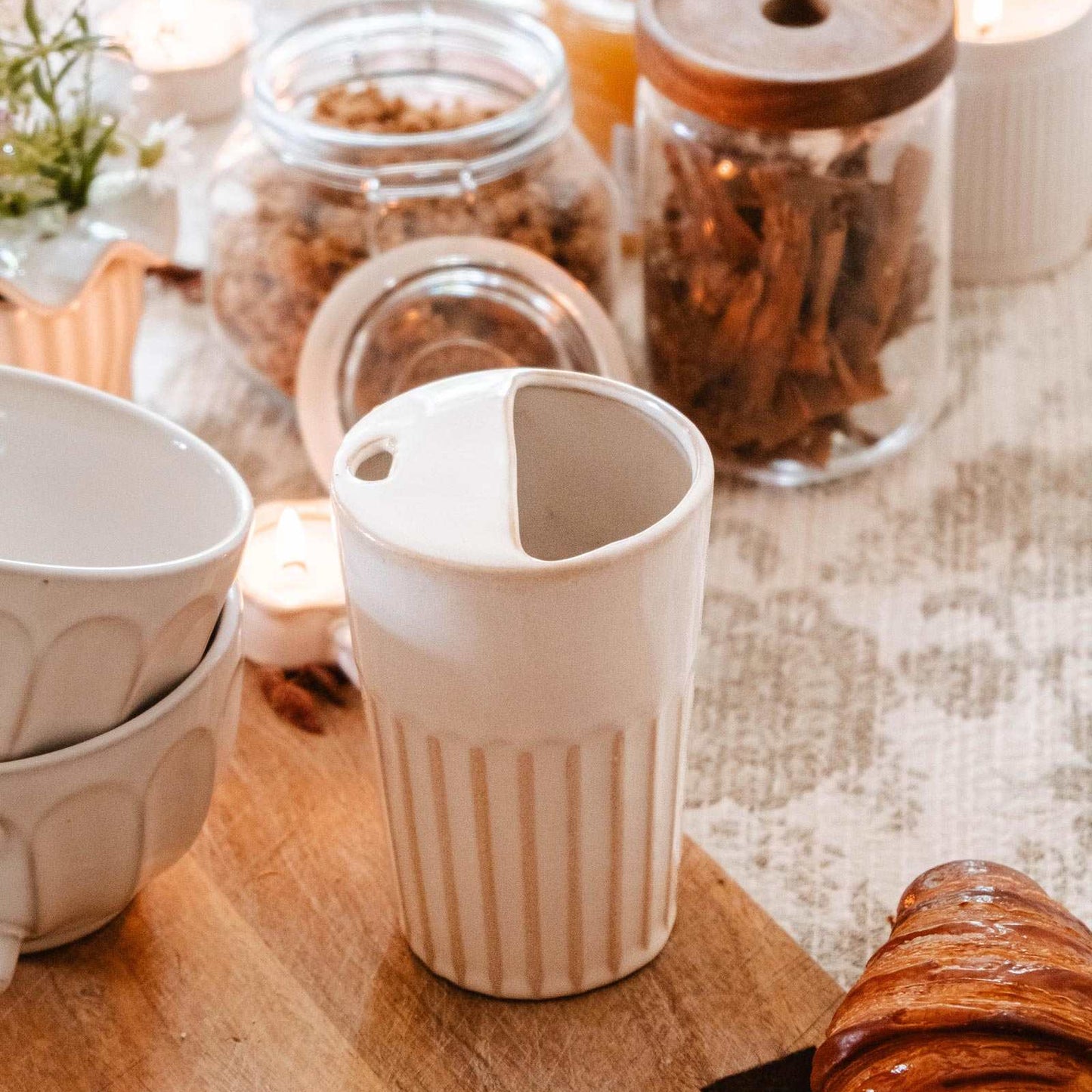 Tasse à Emporter Cannelée